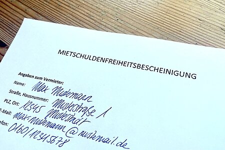 mehr zum Thema Bescheinigung Mietschuldenfreiheit